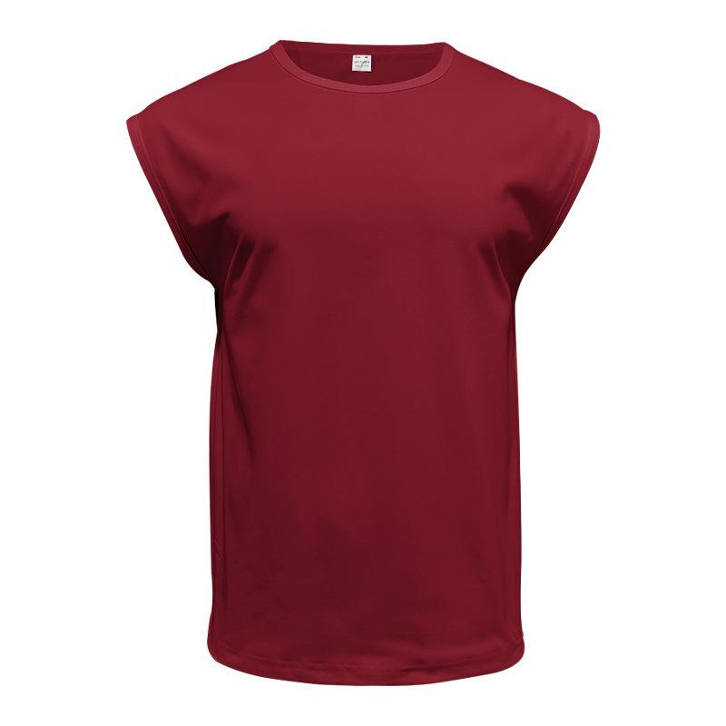 Pánské letní nové ležérní všestranné bez rukávů volné jednobarevné tílko