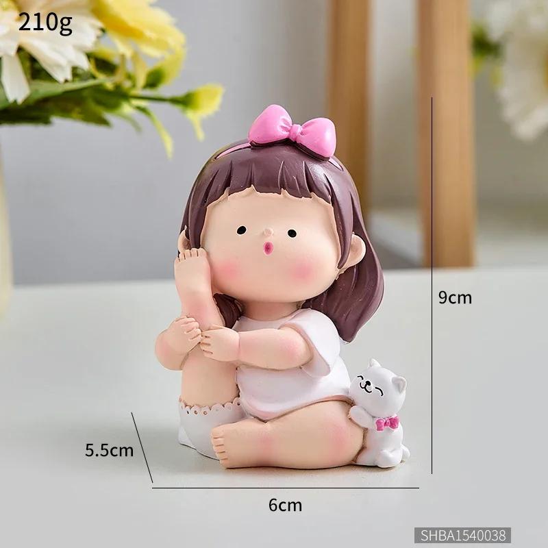 Nordic Home Decoration Cute Creative Yoga Little Girl Ornaments Room Decoration Desk Decor Lovely Accessories Girl Birthday Gift