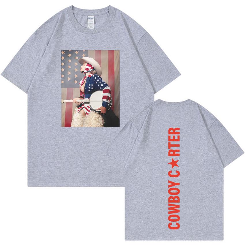 Beyonce Cowboy Carter Trendy Tour Print Tshirts Mens High Quality Oversized Aesthetic Summer Casual Tee Shirts Unisex Fans Gift