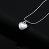 Silver Heart-Shaped Pendant Snake Chain, Women'S Wedding Fashion Jewelry, Simple Temperament Versatile Necklace