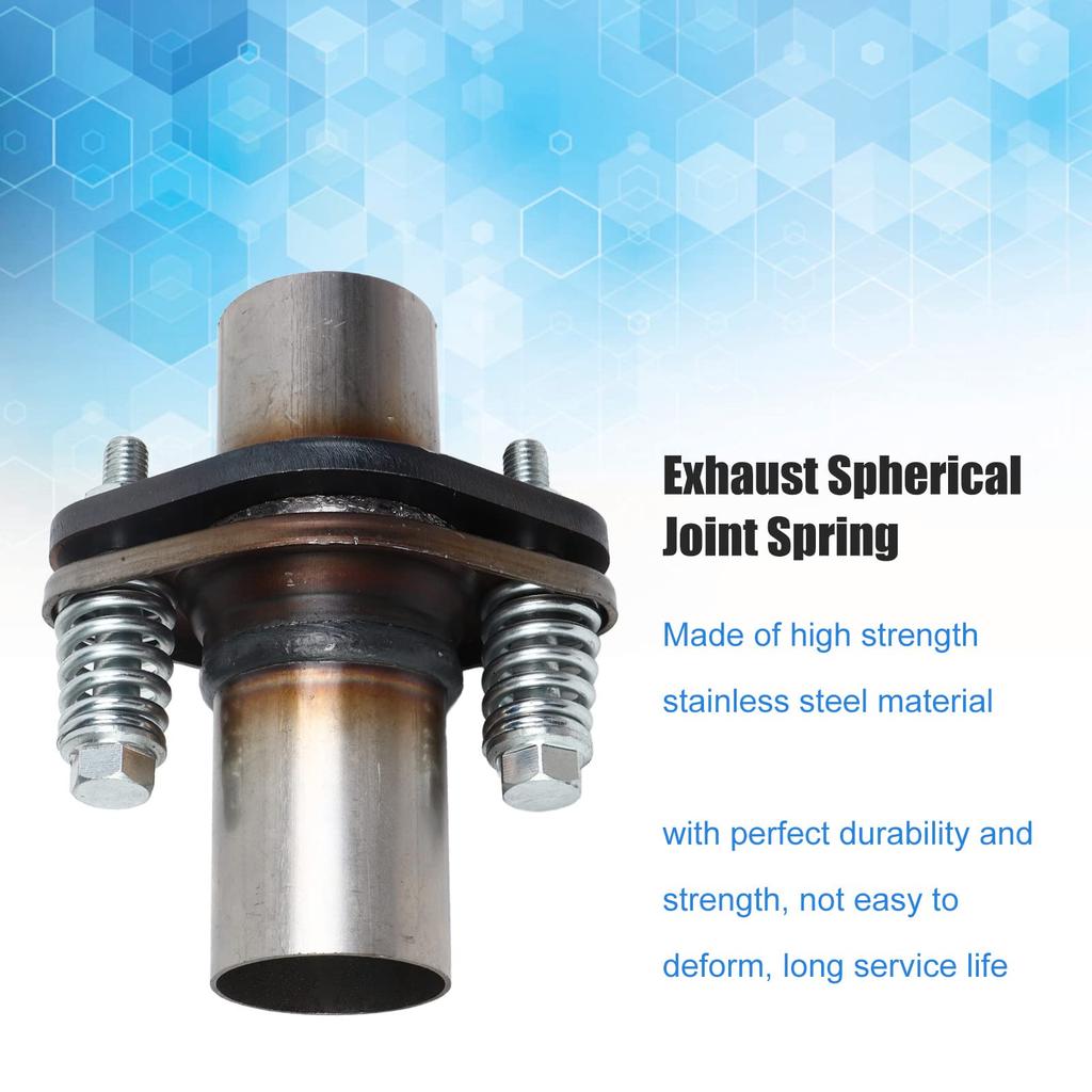 2 PCS Exhaust Spherical Joint Repair Flange Spring Bolt Kit Welding Stainless Steel Muffler Repair Flange Spring Bolt Tool