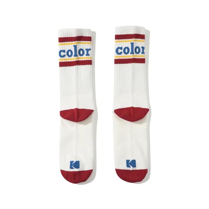 Koda Color Crew Socks BURGUNDY