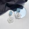Blue Camellia Flower Jelly Earrings: Elegant & Fresh Summer Beach Accessories for Women