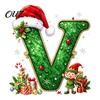 Durable Hanging Letter Decoration 26 Alphabet Christmas Ornament, Personalized Letters Acrylic Tree with Santa Hat Pendant And Elf Boy for Xmas Mantel