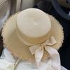 Traveling on the beach, straw sunshade, sunscreen large brim sun hat