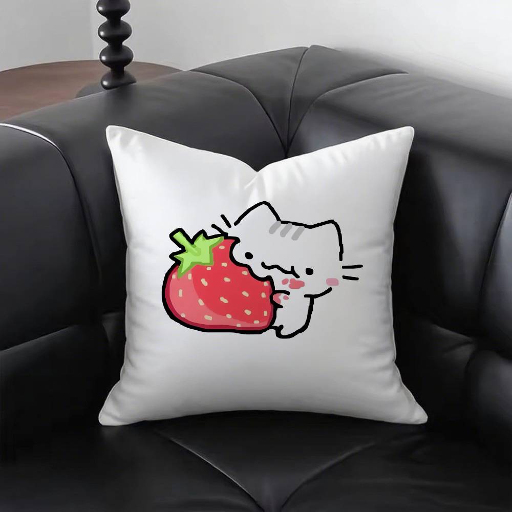 Cute BBasiilleaf CATs Pillow Case Fashion Square Pillowcase Bedroom Sofa Room Ins Decoration Leisure