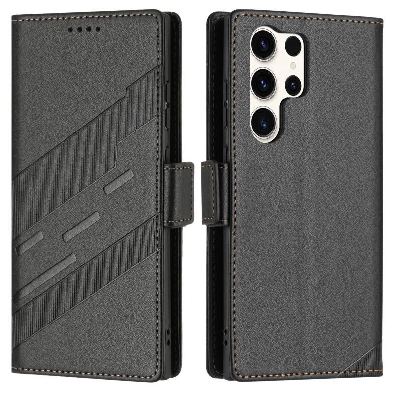 Thin Suede Magnetic Flip Leather Phone Case for Samsung Galaxy S25 FE S24 Ultra S23 Plus S22 S21 S20 S10 Wallet Card Cover Coque
