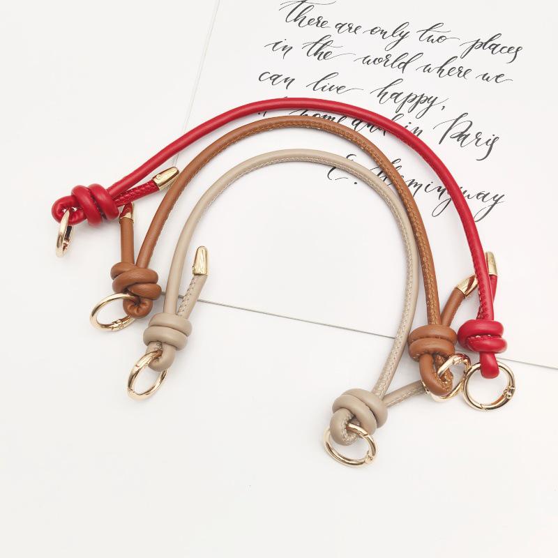 Knyten Dam PU-läder Handväskrem med Metallringspänne - Mode Axelremsbyte