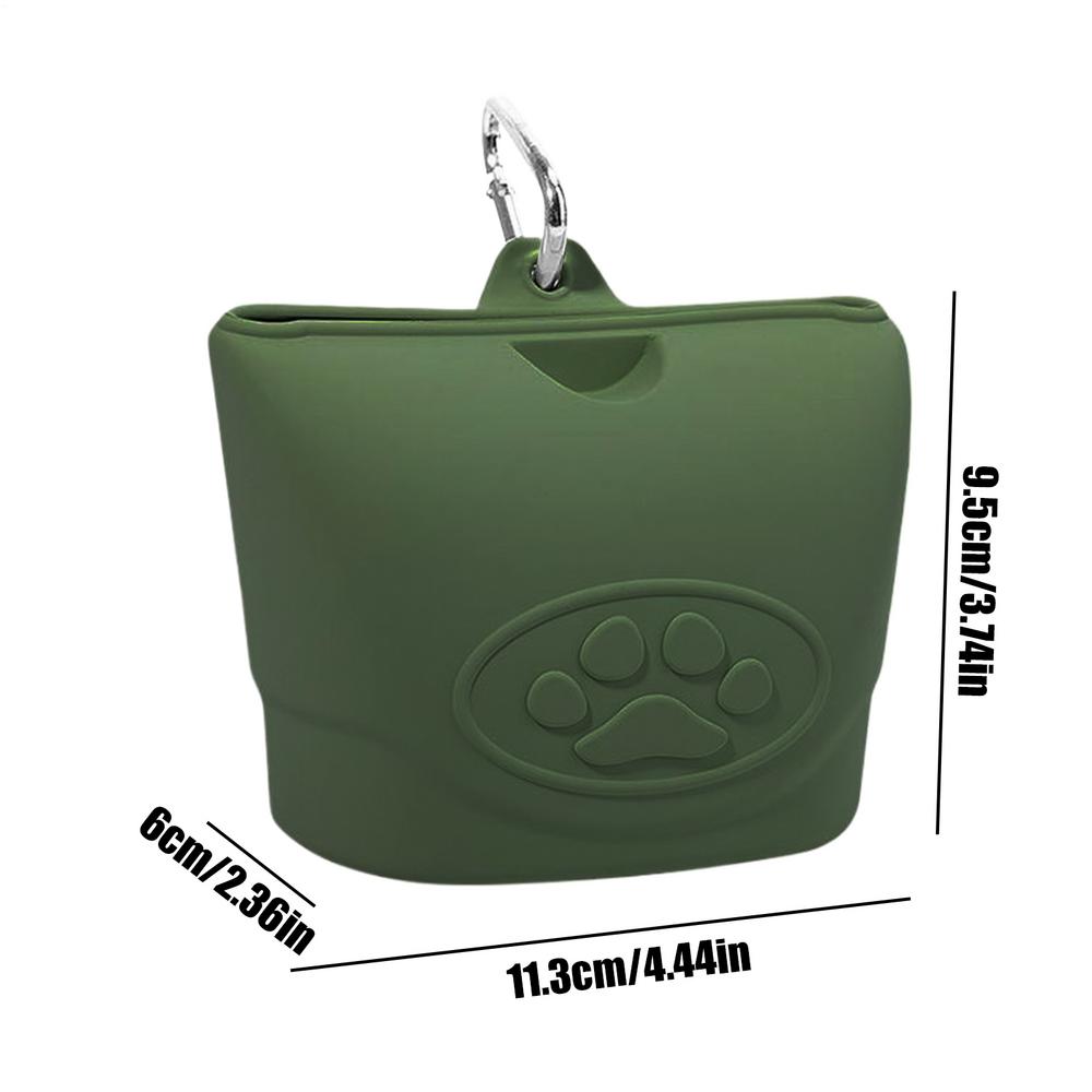 

Dog Treat Pouch Dog Walking Snack Organizer Bag Leak-Proof Food Container Portable Waterproof Fanny Pack For Outdoor Adventures зелёный