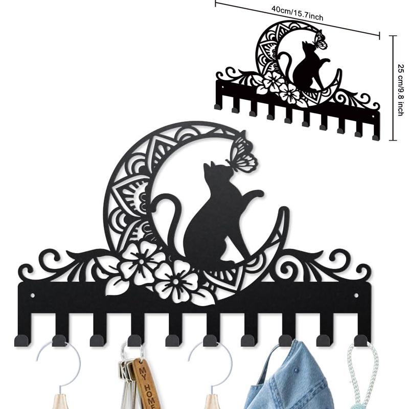 HOME Metall Wandhaken mit Buchstaben - Kreativer Eisenkunst Schlüssel- und Handtuchhalter