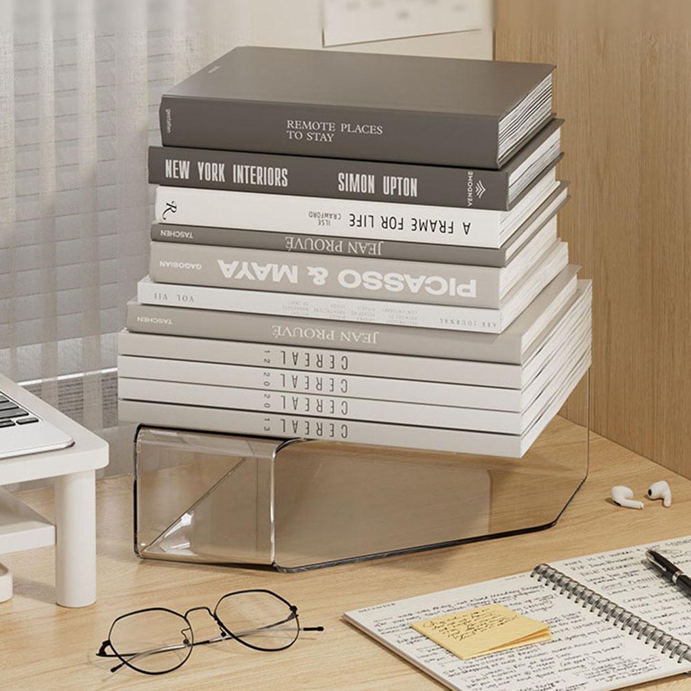 1/2pcs Desktop File Folder Book Magazine Holder Plastic Desk Document Paper Organizer Vertical Storage Rack Office Stand Shelf