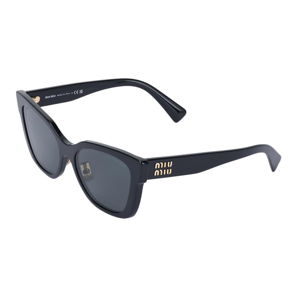 MIU MIU Logo Cat Eye Sunglasses Women Sunglasses Black MU02ZS1AB5S0