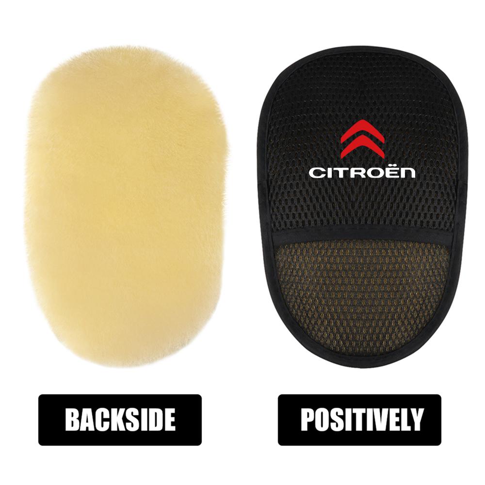 Car Styling Thicken Wool Soft Car Washing Gloves Cleaning Brush tool For Citroen C4 Berlingo C8 DS C3 Aircross C5 Aircross Xsara ahq256