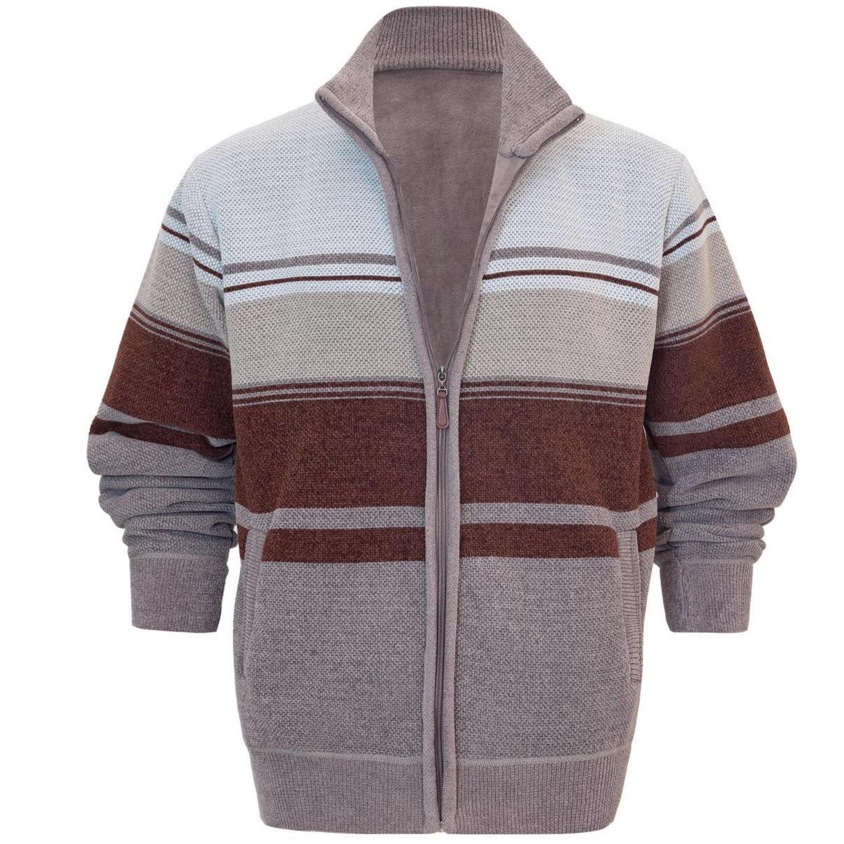 

Новое поступление Вязаный свитер Мужской Осень Зима Повседневный флисовый кардиган Мужские свитера Пальто Однотонный Большой размер XXL