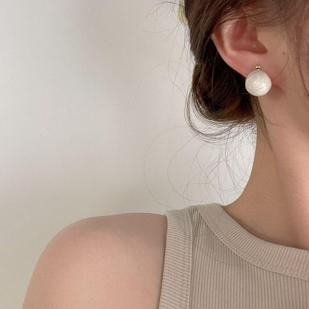 

Lady Temperament Party Copper Korean Style Earrings Enamel Ear Buckle Stud Earrings Women Earrings