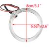 2Pcs Red 2.5" Led Light Guide Angel Eyes Halo Rings For Car Headlights Retrofit