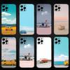Traveling Car Phone Case For iPhone 16,15,14,13,12,11 Plus,Pro Max, Others Soft Black Cover
