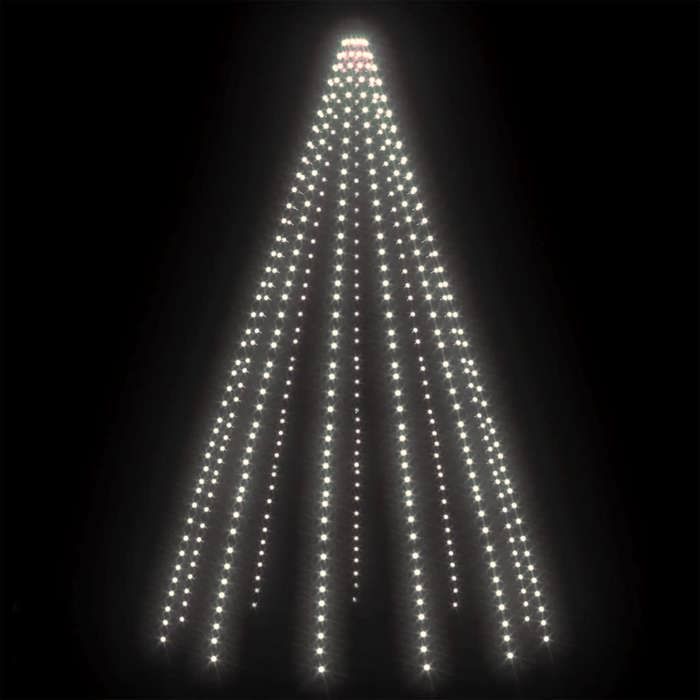 VidaXL Guirlande Lumineuse avec 500 LED Lumière de Décoration Arbre de Noël Chaîne LED Jardin Extérieur Arrière-cour Blanc 328896