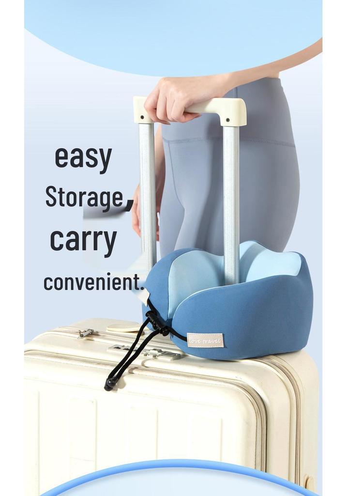 U-Shaped Memory Foam Travel Pillow for Neck and Cervical Spine Support