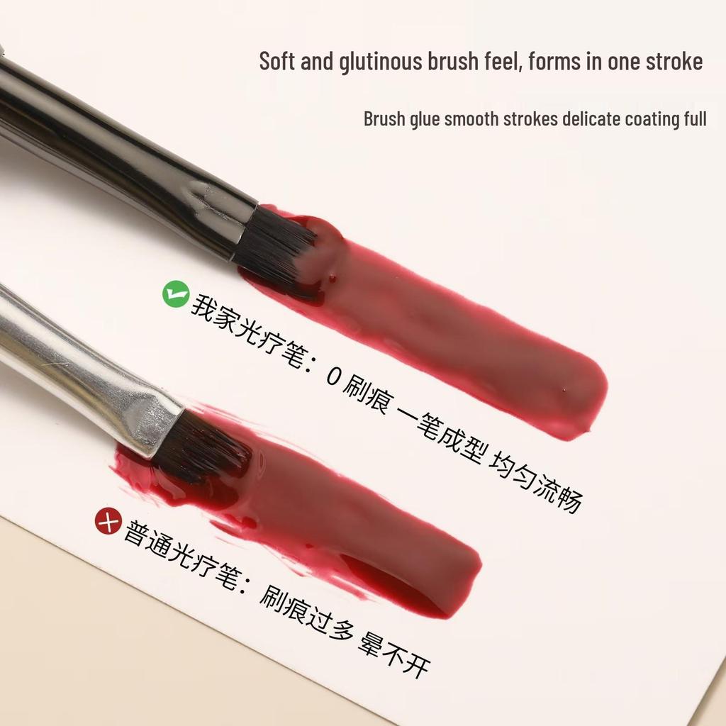 Japanese Sandalwood Nail Art Brush Set: Includes Round, Square, Triangle Brushes & Gel Brush, Ideal for Nail Salons