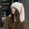 Cute Bunny Ears Beanie for Women - Soft & Warm Faux Mink, Elastic Fit, Hand Washable - Perfect for Winter, Birthdays Gift