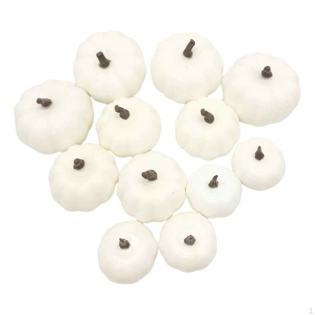 12 Pieces Artificial Pumpkins Autumn Decoration Foam Props Festival Ornament for Decorating