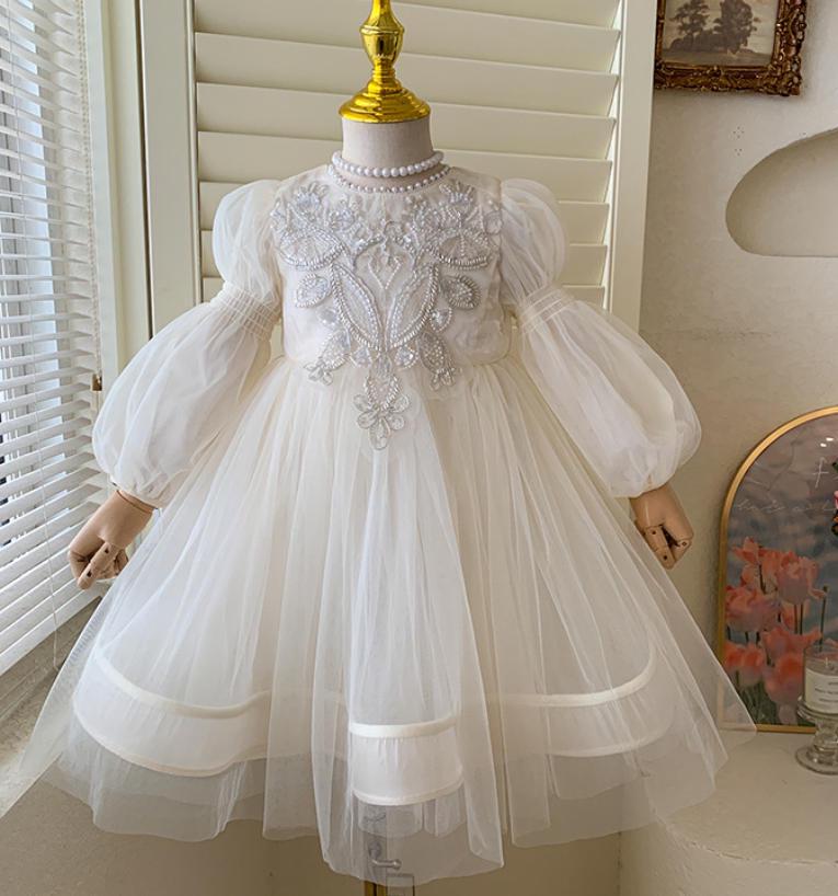 2026 Prinzessinnenkleid für Mädchen Frühling/Sommer - Hochwertiges voluminöses Kleid für Partys und Geburtstage