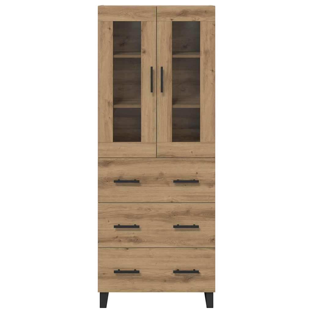 Highboard with Drawers 2 pcs Artisan Oak Wood Based Material