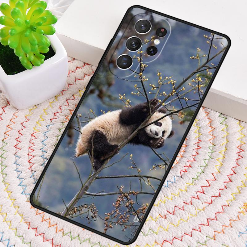 Panda Animal Cute Bear Silicone Phone Case For Samsung Galaxy note 10 pro S26 S25 S24 S23 S22 S21 Plus S25Ultra Capa Cover