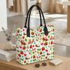  Christmas Pattern Tote Bag Large Capacity Portable Fashion Casual Handbag For Daily Use Holiday Shopping