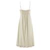 2026 Spring Beige Floral Print Camisole Dress - European & American Style, Mid-Length