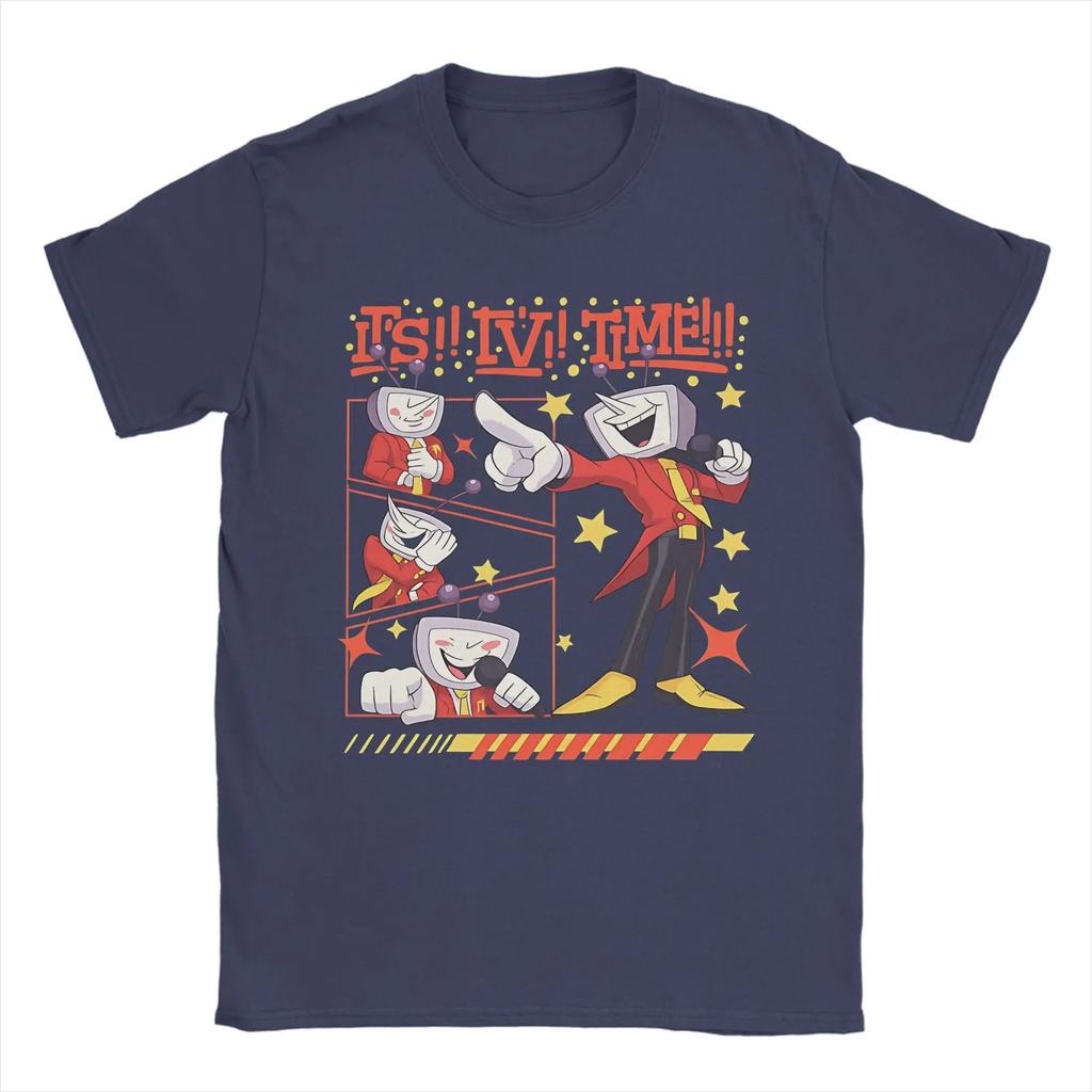 Tenna Deltarune Game Its TV Time Meme Merch Unisex T Shirt Cotton Tee New Arrival Oversized Popular Tshirt Clothes