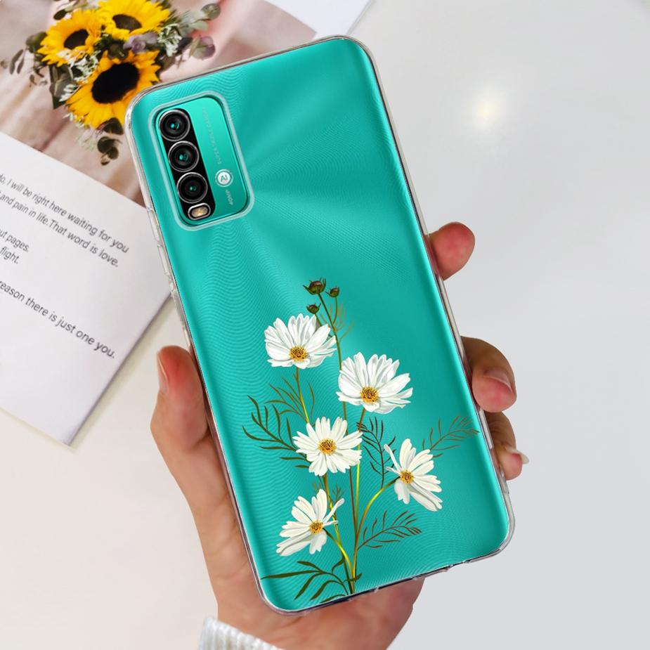 For Xiaomi Redmi 9T Case Cute Fashion Painted Cover Clear Silicone Phone Case For Xiaomi Redmi 9T Redmi9T Back Cover 6.53'' Bags