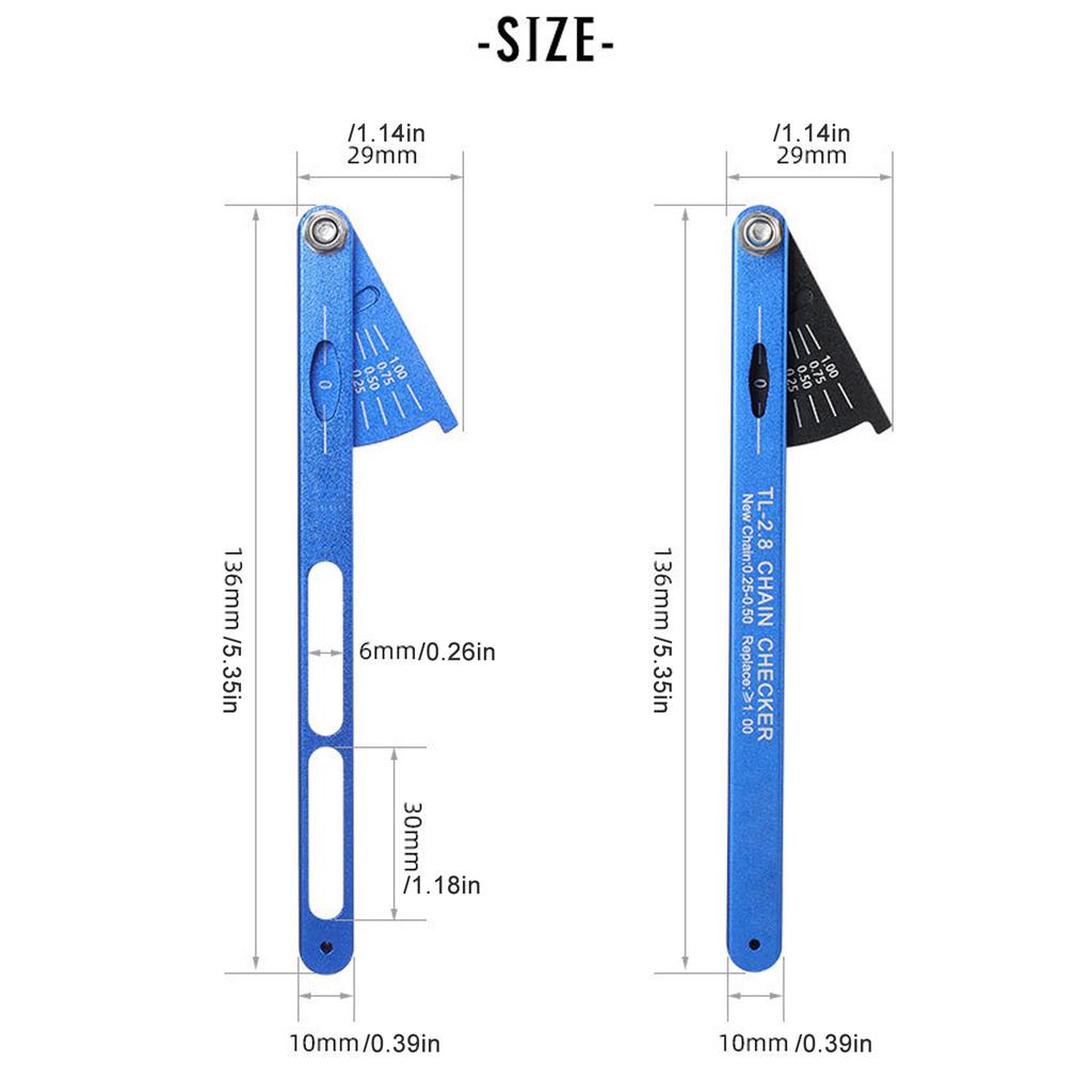 Bicycles Chain Tester Bike Chain Wear Indicator Chain Wear Checker Wear Gauge Bicycles Chain Measurement Tool for Bikes