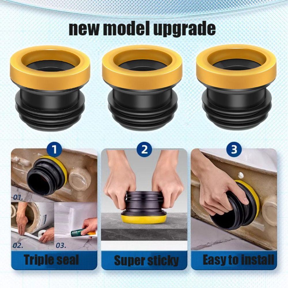 Silica Gel Toilet Check Valve Good Sealing Toilet Base Leak-Proof Ring  School