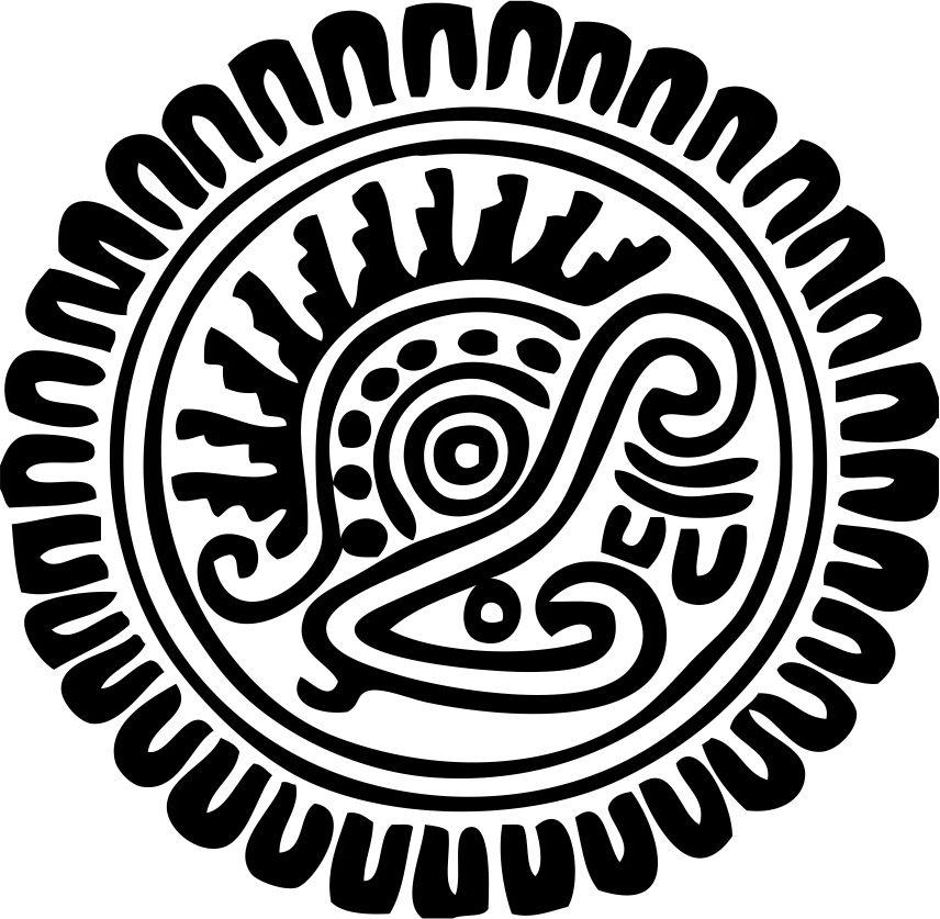 Printtoo Wooden Round Aztec Design Rubber Stamp Scrap-booking Craft Textile-2