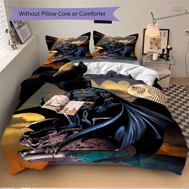 3pcs Batman Duvet Cover Set (1 Duvet Cover + 2 Pillowcases, No Core) - Comfortable, And Breathable Bedroom Decoration yy251104033