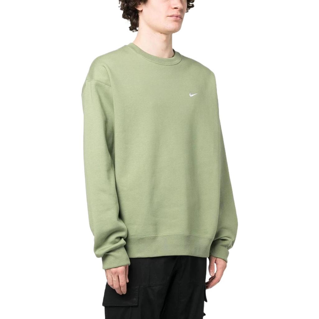 Nike Logo Print Crew Neck Long Sleeve Sweatshirt Men Tops Green DX1361-386
