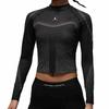 Jordan Gfx Spt Ls Df Top Fashion Versatile Comfortable Long Sleeve T-Shirt Women Tops Black HF9481-010