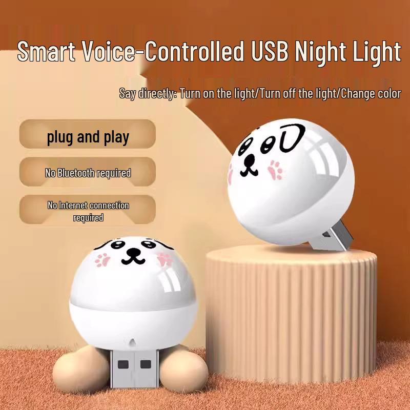Best-Selling Creative Smart Voice-Control Portable Night Light with Cute Dog Design