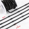 2M 1M 0.5M Hip Hop Black PVD Stainless Steel Box Tube Cable Beaded Chains DIY Men Necklace Jewelry Making Bracelet Supplies Bulk