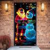 Santa Claus Christmas Door Cover Background New Year Decoration  Indoor and Outdoor