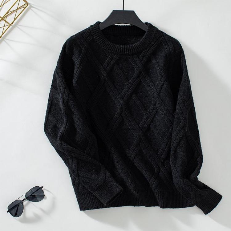 Autumn Winter Vintage Solid Color Loose Long Sleeve O Neck Cardigan Sweater Top Knitwear