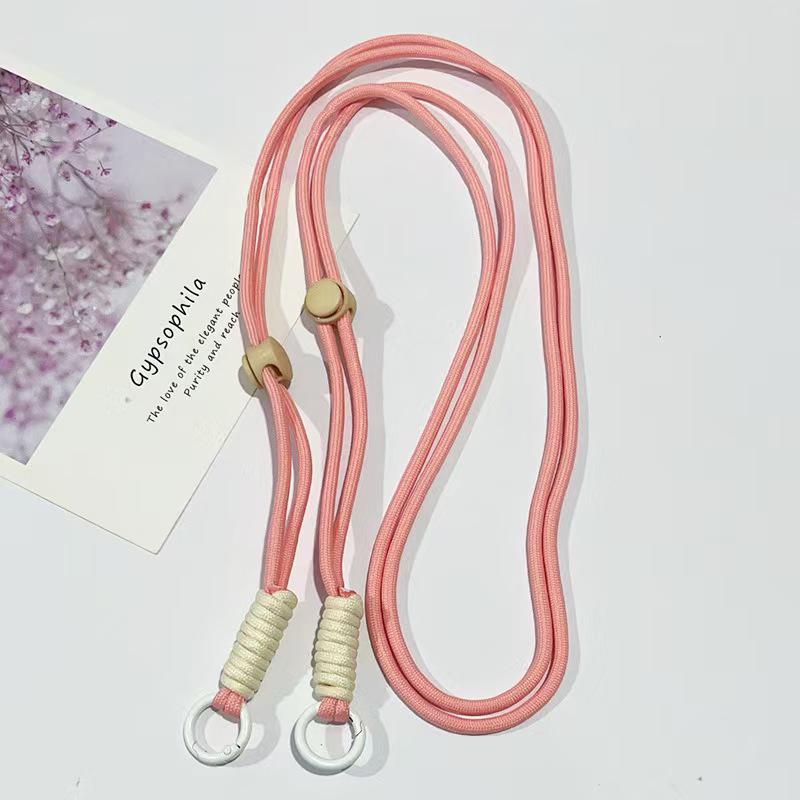 Adjustable Braided Mobile Phone Lanyard with Detachable Crossbody Strap and Shoulder Chain