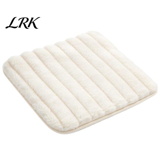 Comfortable Desk Chair Pad Plush Cushion with Ties, Fuzzy Seat Anti-slip Thickened Fluffy Bottom, Warm Winter Mat for Office Dining