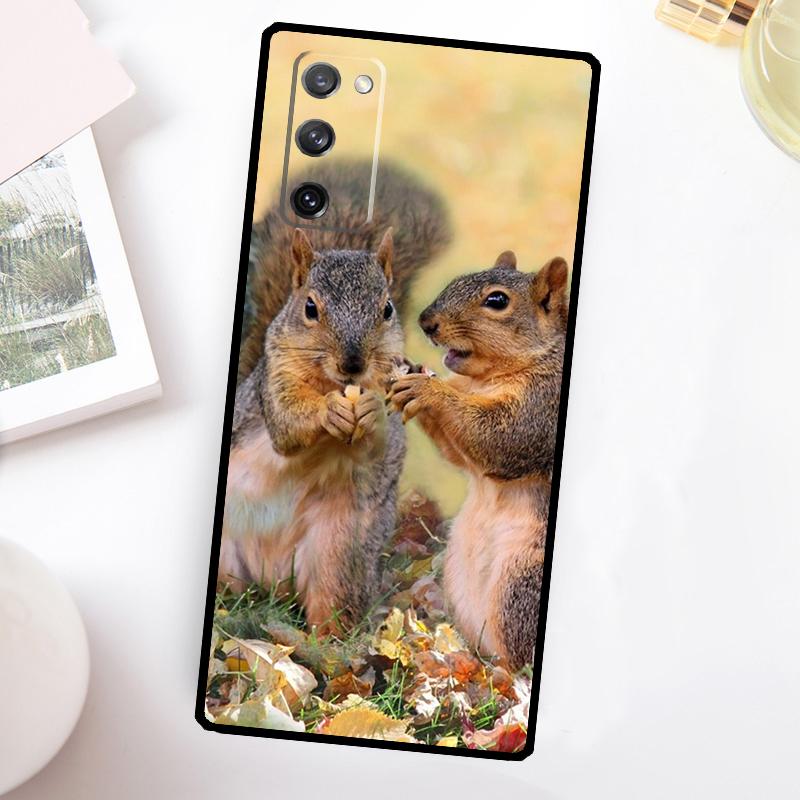 Squirrel Cute Animals Phone Case For Samsung Galaxy S25 S24 S23 S26 Ultra S20 FE S21 FE S22 Plus S10 S25 FE Cover