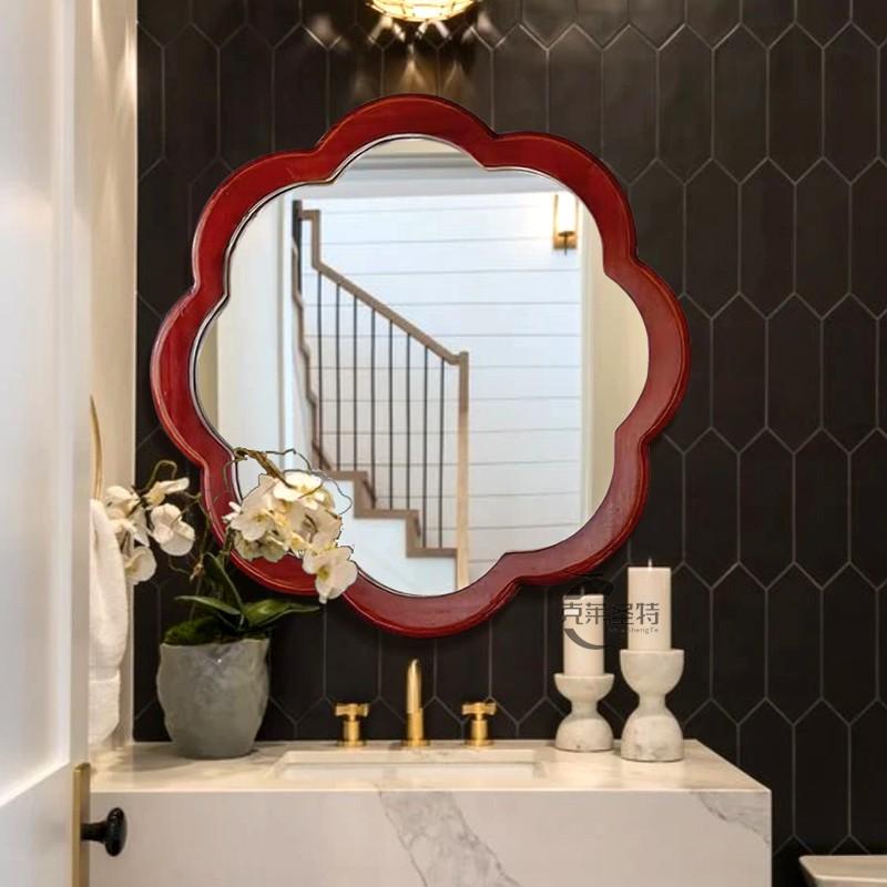Infinity Aesthetic Mirror Wall Bedroom Irregular Nordic Vintage Mirrors Large Wavy Dressing Decoration Maison Home Decorations