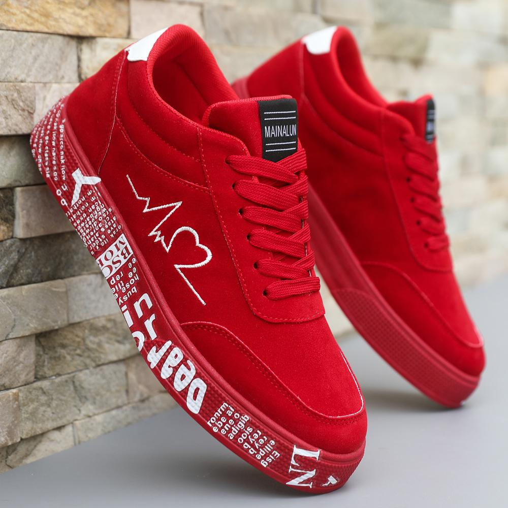 

Men s lightweight casual sneakers. Everyday outdoor running and skate shoes for men. Colors: black and red. Sizes: 39 to 48. 39 красный