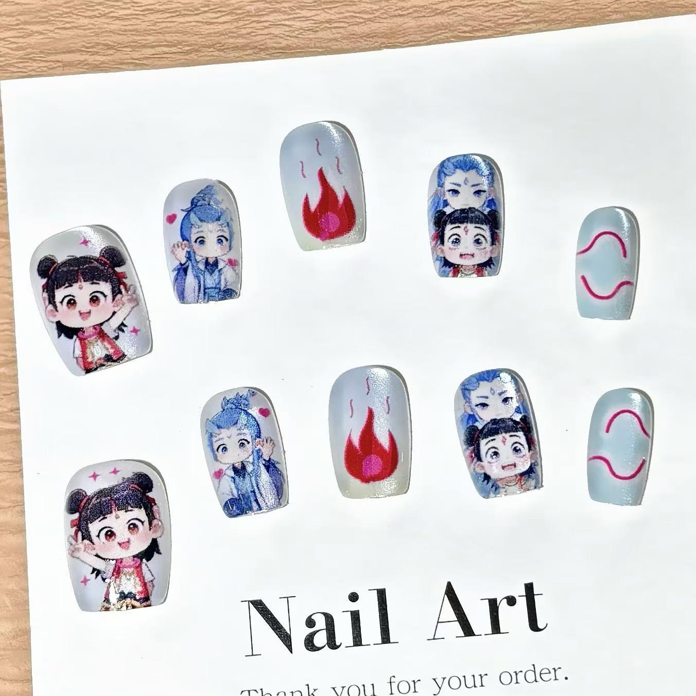 

Nezha: Reborn Ao Bing Wearable Anime Nail Art Patches