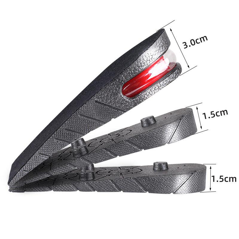 New Three-layer Half-pad Invisible Interior with Adjustable Inner Height-increasing Insoles , Non-slip and Shock-absorbing Sports Insoles